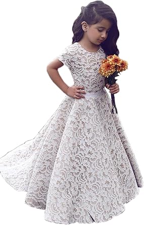 short sleeve flower girl dress