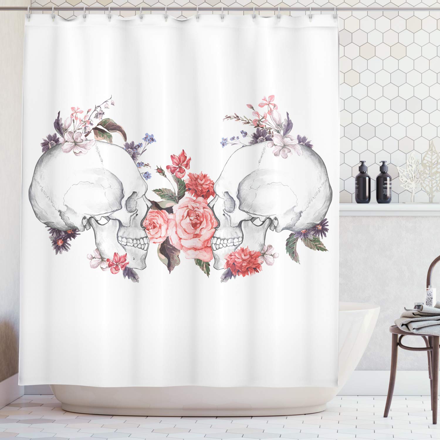 Amazon Com Gothic Shower Curtain By Ambesonne Blossoming Pastel