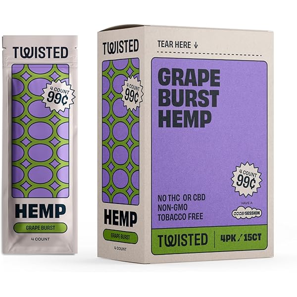 Amazon.com: Twisted Hemp Wraps Natural Herbal Cigarette Rolling