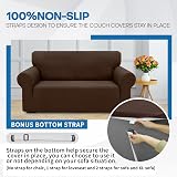 XINEAGE 2 Seater Sofa Cover Jacquard Stretch Slipcover Non Slip Washable view 5
