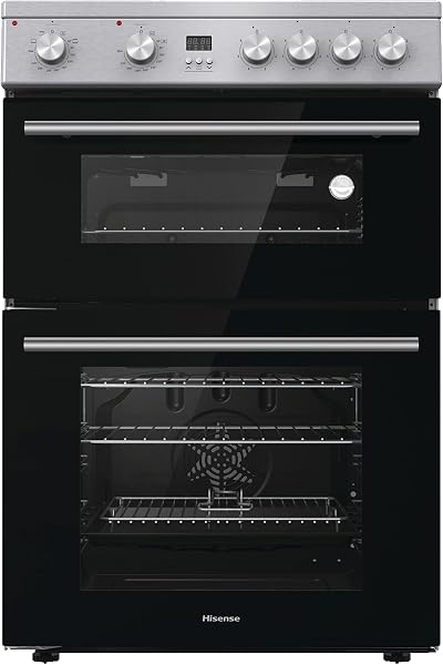 Hisense HDE3211BXUK 60cm Electric Cooker with Ceramic Hob Brushed Stainless