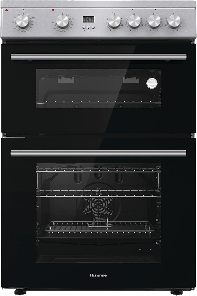 Hisense HDE3211BXUK 60cm Electric Cooker with Ceramic Hob Brushed Stainless
