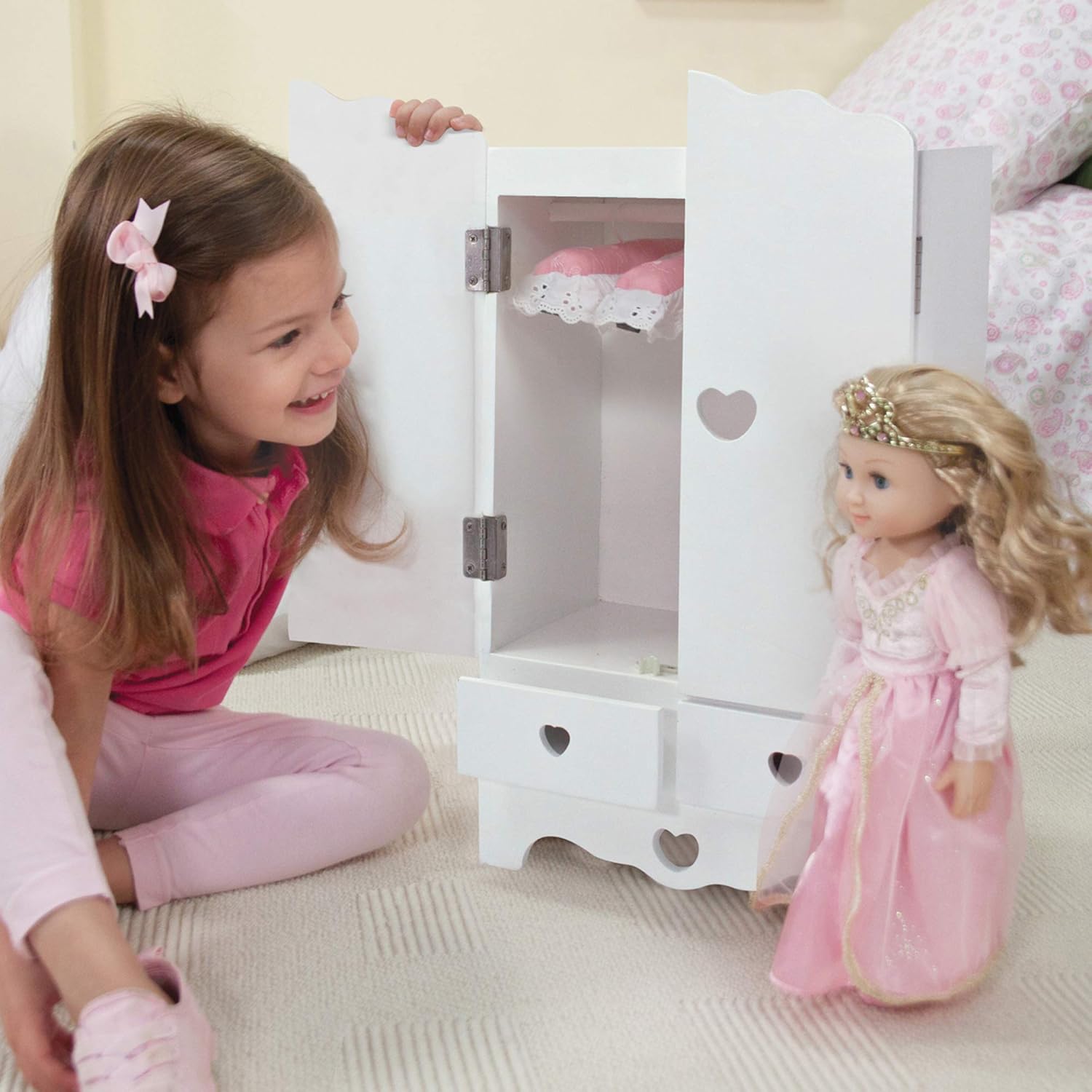 melissa and doug doll armoire