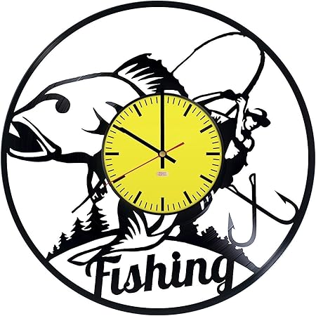 Romanticstuffstore Big Fish Vinyl Record Wall Clock Get Unique