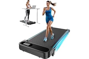 HUANUO Walking Pad Treadmill, Walking Pad with 5° Incline, 330 lbs Weight Capacity, 2.5 HP Low Noise Desk Treadmill, Remote Control & LED Display, Portable Treadmills for Home, Knee Protection