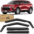 Nilight Durable in Channel Rain Guards for Chevy Blazer 2019 2020 2021 2022 2023 2024 2025 Window Deflectors, Vent Window Visors-4pcs