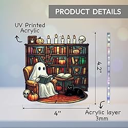 Halloween Faux Stained Glass Ghost Ornaments