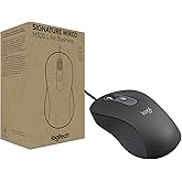 Logitech Signature Wired M520 L for Business, Optical Wired Mouse, USB-C Plug-and-Play, Windows/Mac/Chrome/PC/laptops - Graphite