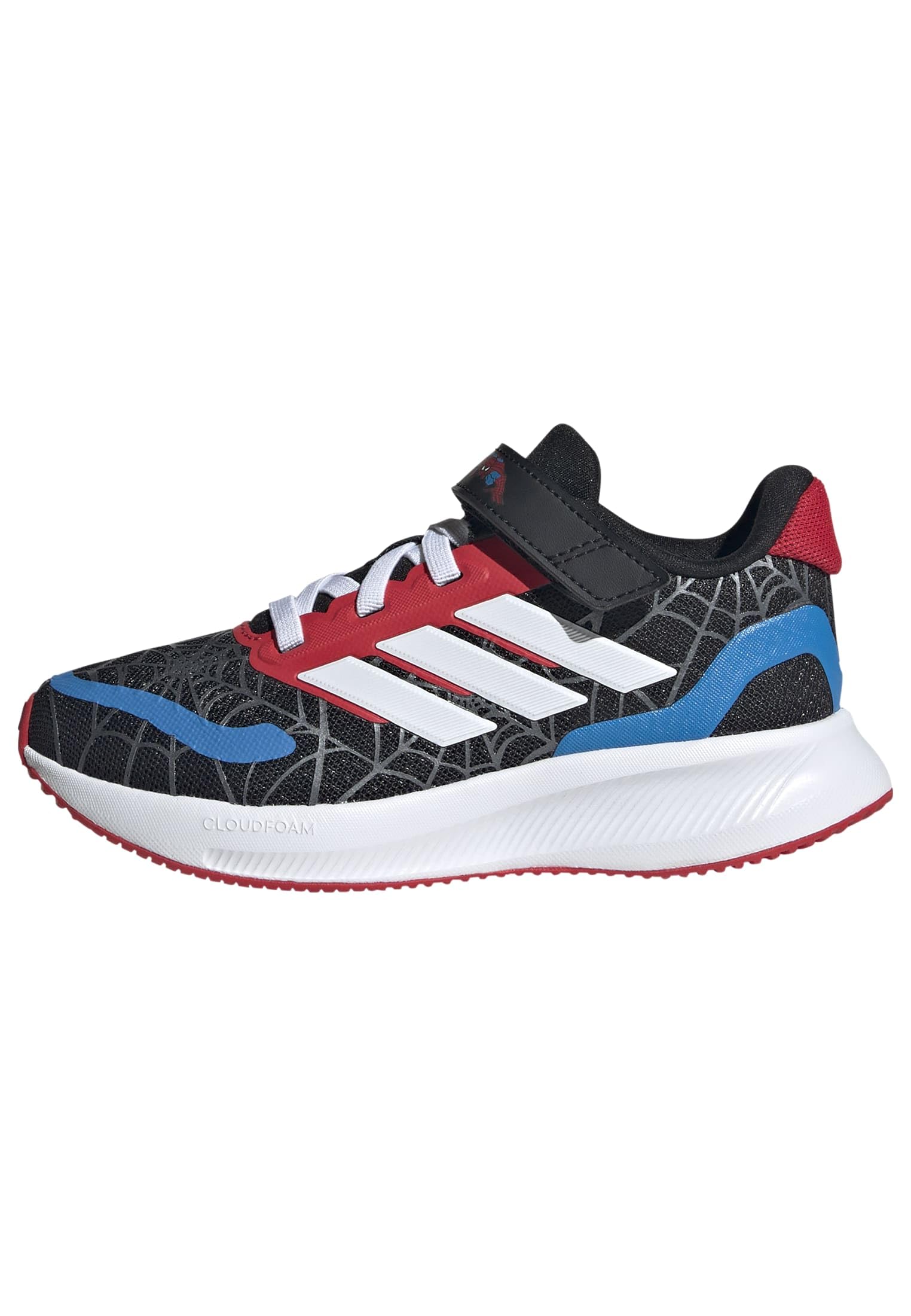 Photo 1 of (SLIGHT USED, DIRTY) 
adidas Unisex-Kids Marvel Spider-Man Run Falcon, Black/White/Pure Ruby, 1