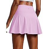 PINSPARK Womens Tennis Skirt Pleated Athletic Skorts with Pockets Shorts High Waisted Golf Skirts for Workout Running Casual