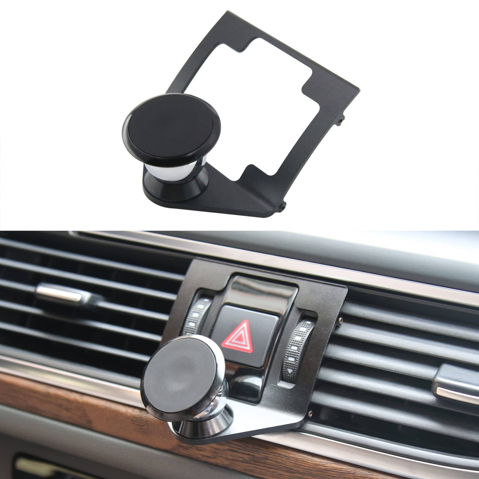 Cookiss magnetic phone car mount Compatible with Audi A6 C7 and Audi A7 C7 Suitable for Smartphone and GPS with car phone holder, 360 Degree Adjustable View （black）