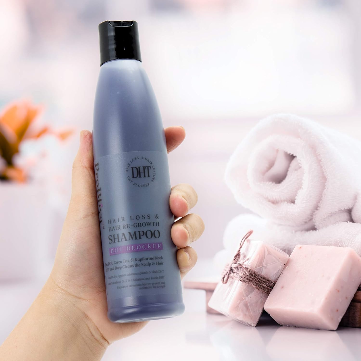 ProBliva DHT Blocker Hair Loss & Hair Re-Growth Shampoo - DHT Blocker for Men and Women - Contains ZINC BCA, Green Tea Extract, Kapilarine Complex for Healthy Hair Growth: Beauty