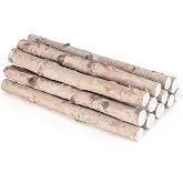 12 Pack Birch Logs for Fireplace Decorative Wood for DIY Crafts | Natural Birch Log for Decoration,Fireplace Decor,Firebowl,Fire Pit(Logs:0.7''-1.6'' Dia.x16.5 Length)