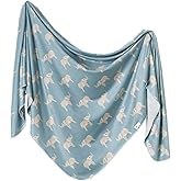 Copper Pearl Large Knit Baby Swaddle Blanket - Super Soft Stretchy Receiving Blanket For Boys & Girls