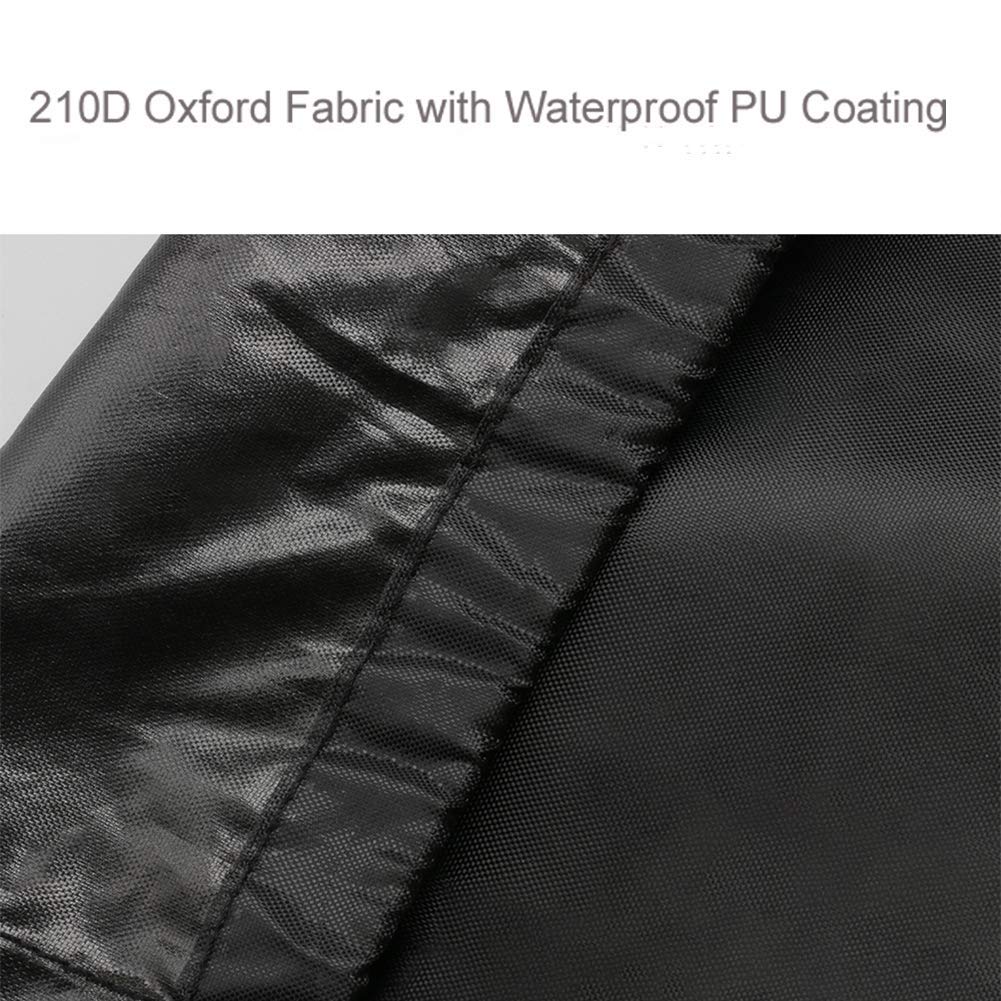 Wasserdicht Motorrad Abdeckplane XXL, Motorradabdeckung Outdoor Kratzfestes 210D Oxford Stoff Motorradplane mit Verriegelungslöchern für 265cm Harley-Davidson Honda Yamaha Suzuki Kawasaki 6