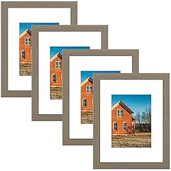 Golden State Art, Set of 4, 9x12 Picture Frame Dark