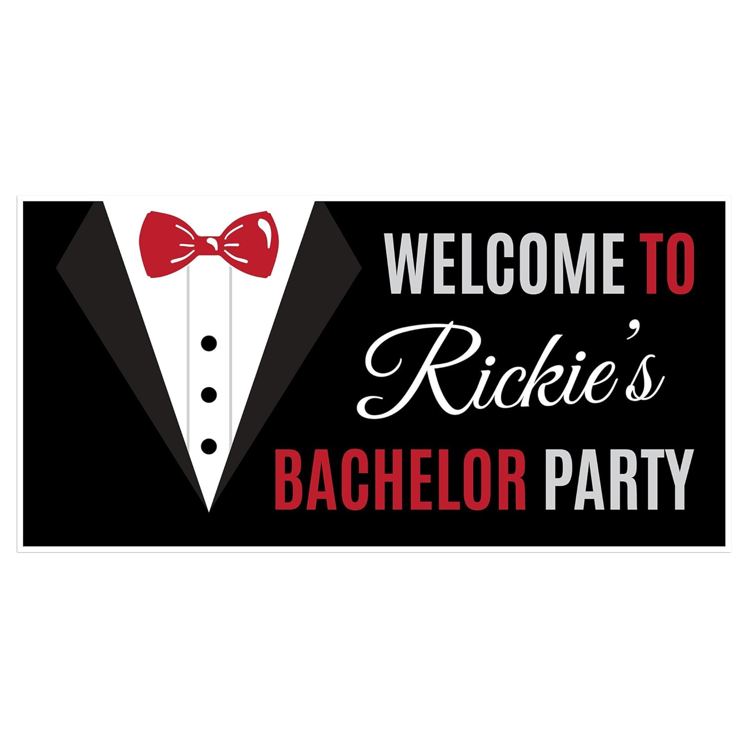 to Bachelor Party Banner Backdrop Decoration Handmade