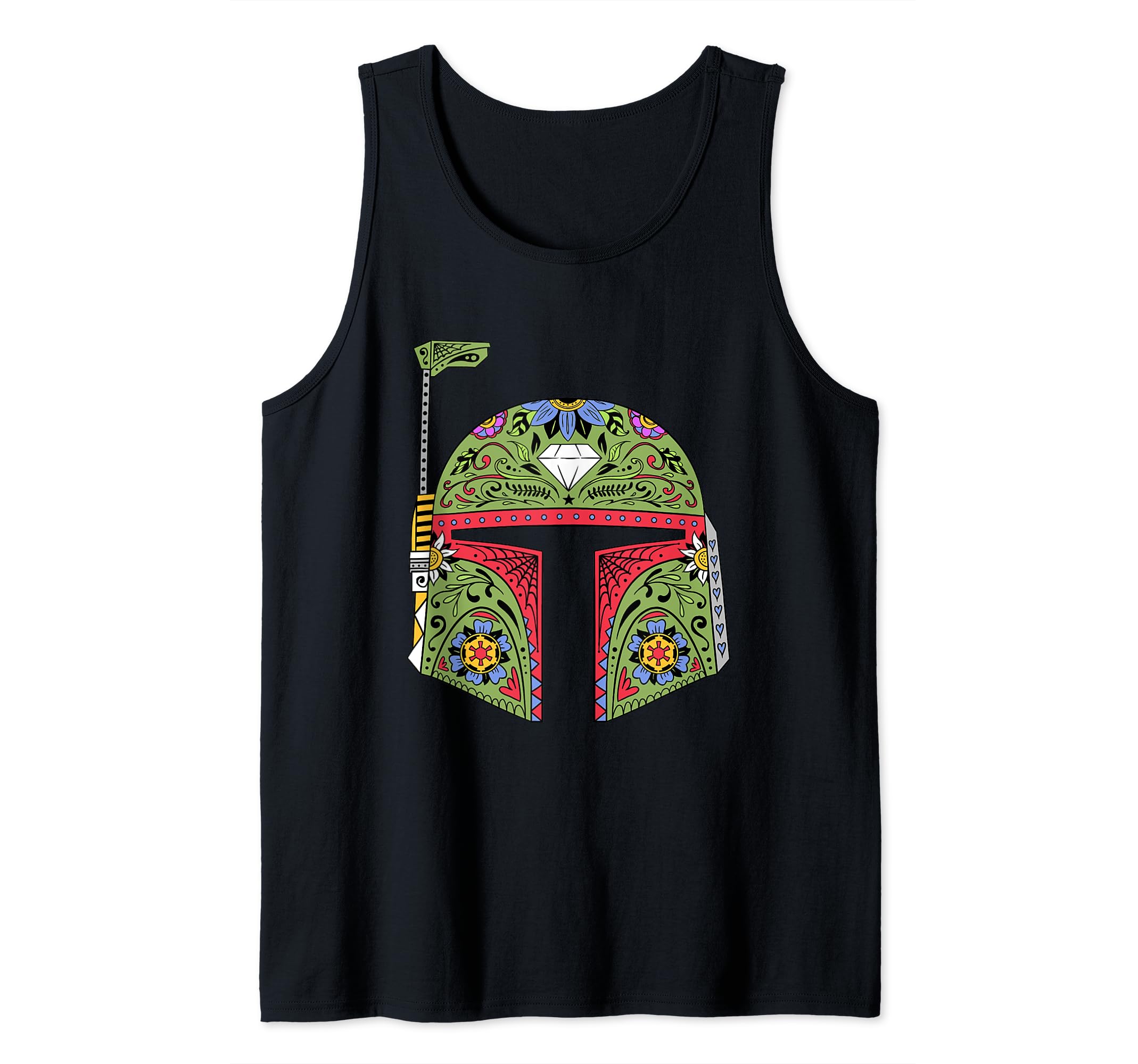 Star Wars Boba Fett Sugar Skull Helmet Tank Top