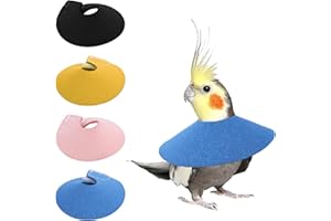 4pcs Bird Cone Collars, Anti-Grab Anti-Bite Bird Elizabethan Collars Parrot Cones for Lovebird Agapornis Budgerigar Cockatiel