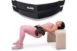 SBODDY Hip Thrust Belt with Dual-Strap Design – Booty Builder for Heavy Dumbbells, Kettlebells & Plates Up to 400 lbs – Comfortable Glute Workout Equipment for Women – Coach Tested – Home & Gym Use.