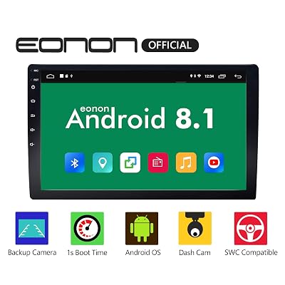 Eonon Double Din indash android 8.1 car digital audio video stereo autoradio 10.1&amp;#34; LCD touchscreen GPS FM AM RDS USB SD Bluetooth headunit