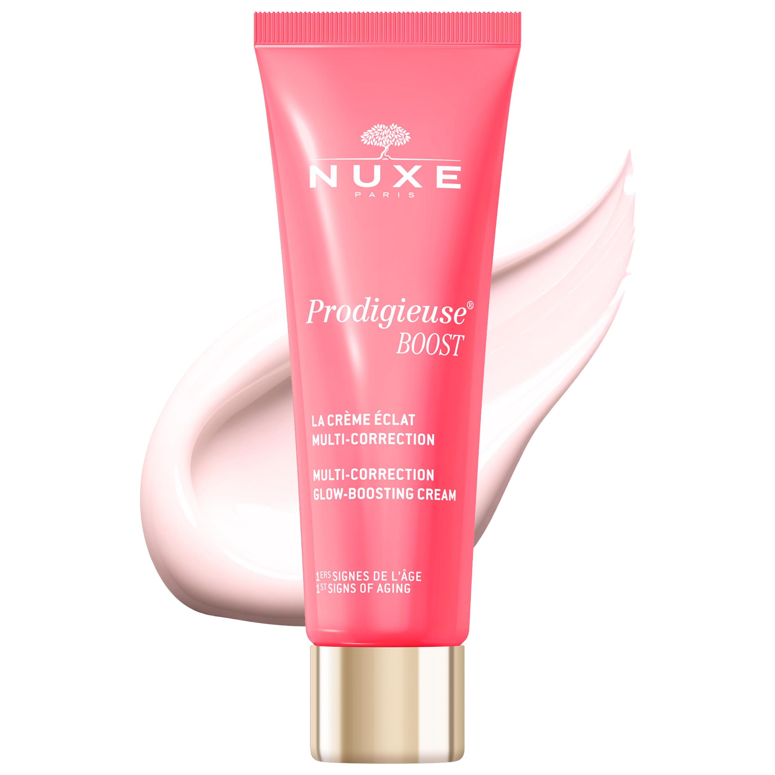 Nuxe Prodigieuse Boost Multi-Correction Glow-Boosting Cream 40ml, Illuminates & Smooths Skin, With Hyaluronic Acid & Jasmine Extract, Anti-Ageing Moisturiser for Normal to Dry Skin
