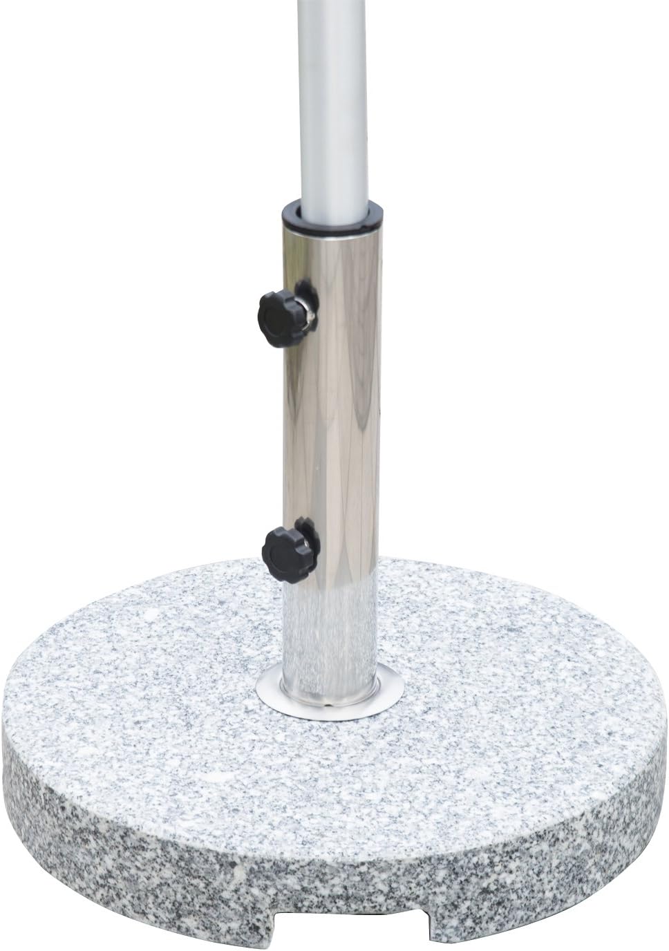 Amazon Com Outsunny Round Marble Patio Umbrella Stand Base Gray 16 44 Lb Garden Outdoor