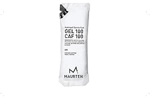 Maurten Gel 100 Caf 100 Energy Gel - 12-Pack of 40g - 25g Carbohydrates and 100mg caffein/serving - Stomach-friendly patented hydrogel technology for endurance sports - Free of preservatives