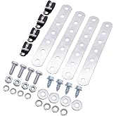 AIB2C 253 Universal Engine Oil Cooler Mounting Bracket Kit, Metal, Silver, Universal Mount