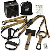 Home Resistance Training Kit with Handles &amp; Door Anchor, Suspension Trainer System for Full Body Workout, Adjustable Bodyweight Resistance Bands for Home Gym, Strength Training &amp; Core Fitness