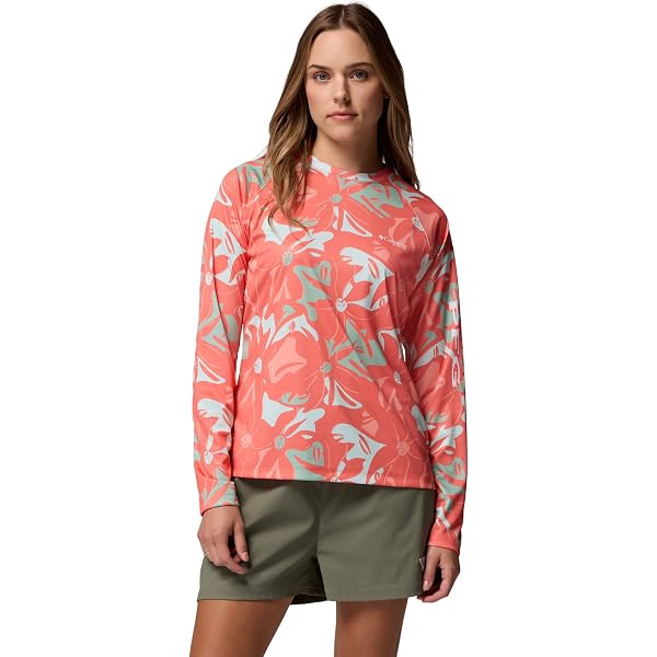 Columbia Maglietta Tidal PFG™ Fill-o-Print da donna Fish Ls