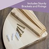 Anika Living Wooden Floating Corner Shelves 19cm x 19cm Set of 2 view 2