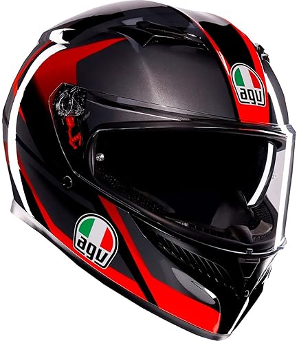 Casco Agv AGV K1 S Helmet Lion Gloss Black Red Casco Agv Integrale