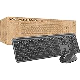 Logitech Signature Slim MK955 for Business Keyboard Mouse Combo | Signature, Quiet typing, Secure receiver, Bluetooth, Globally certified, Windows, Mac, Chrome, Linux, For business