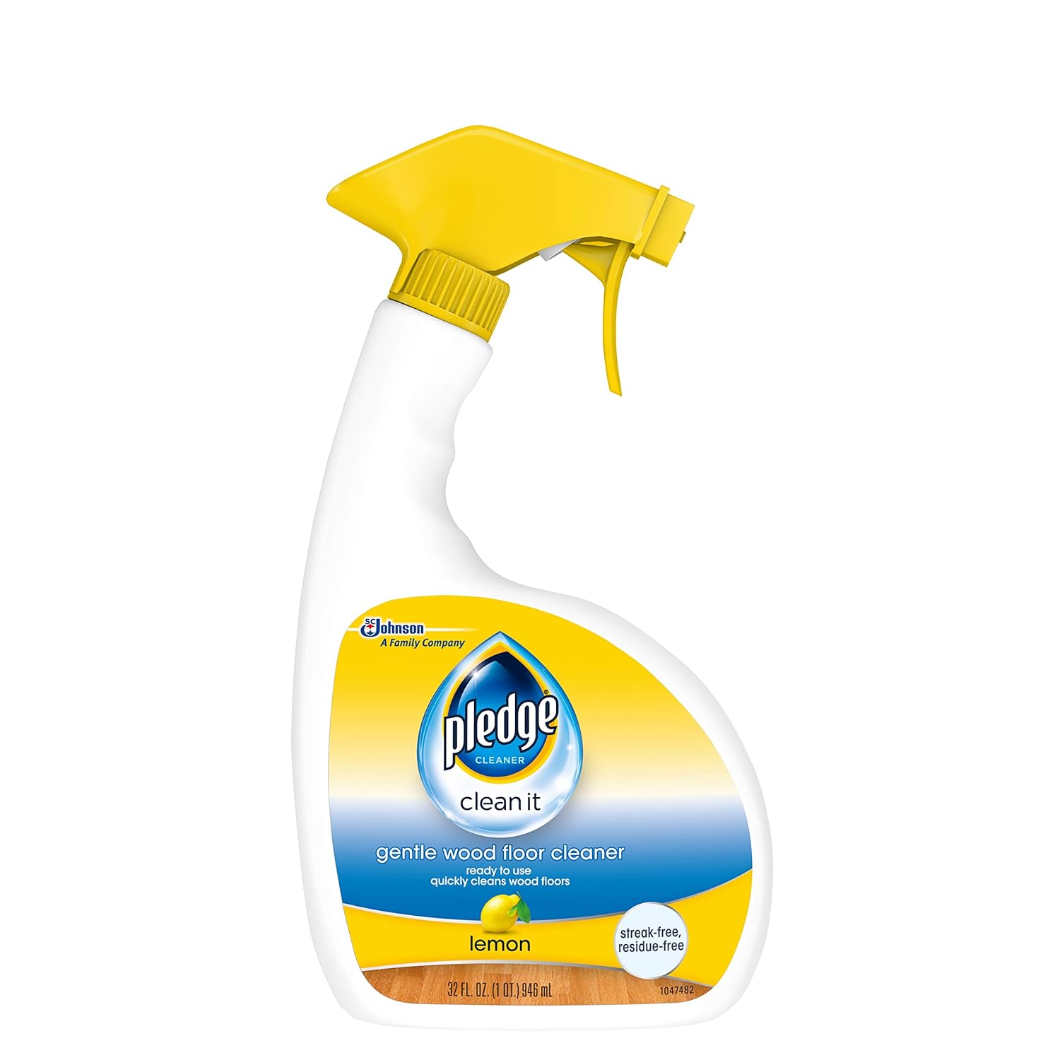 Pledge Gentle Wood Floor Cleaner Trigger, Lemon, 32 fl oz
