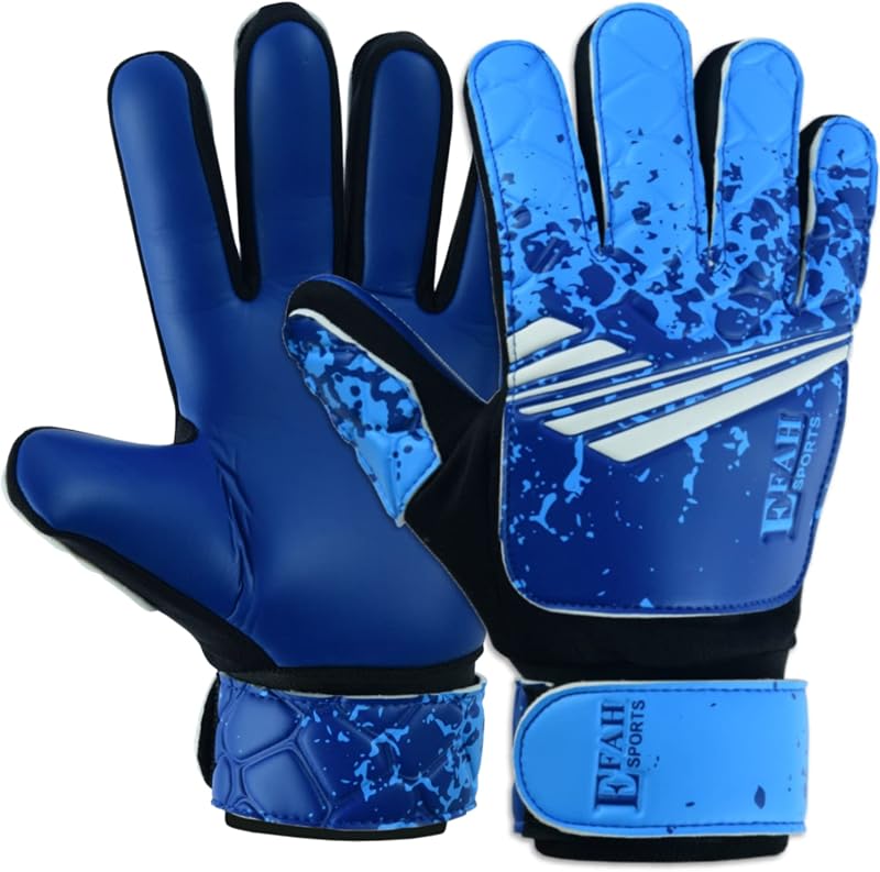 EFAH SPORTS Kids Goalkeeper Gloves Super Grip Palms Youth Soccer Goalie