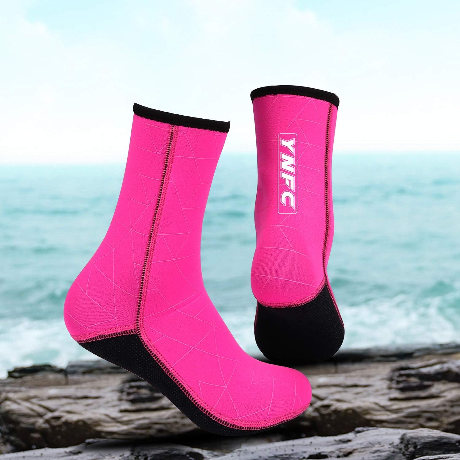 YNFC Diving Socks Neoprene Socks Beach Booties Shoes 3mm Anti-Slip Wetsuit Boots Ultra Premium Water Fin Swim Socks for Beach Swim Boarding Kiteboarding and Water Sports : Sports & Outdoors