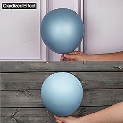 PartyWoo Metallic Light Blue Balloons, 140 pcs