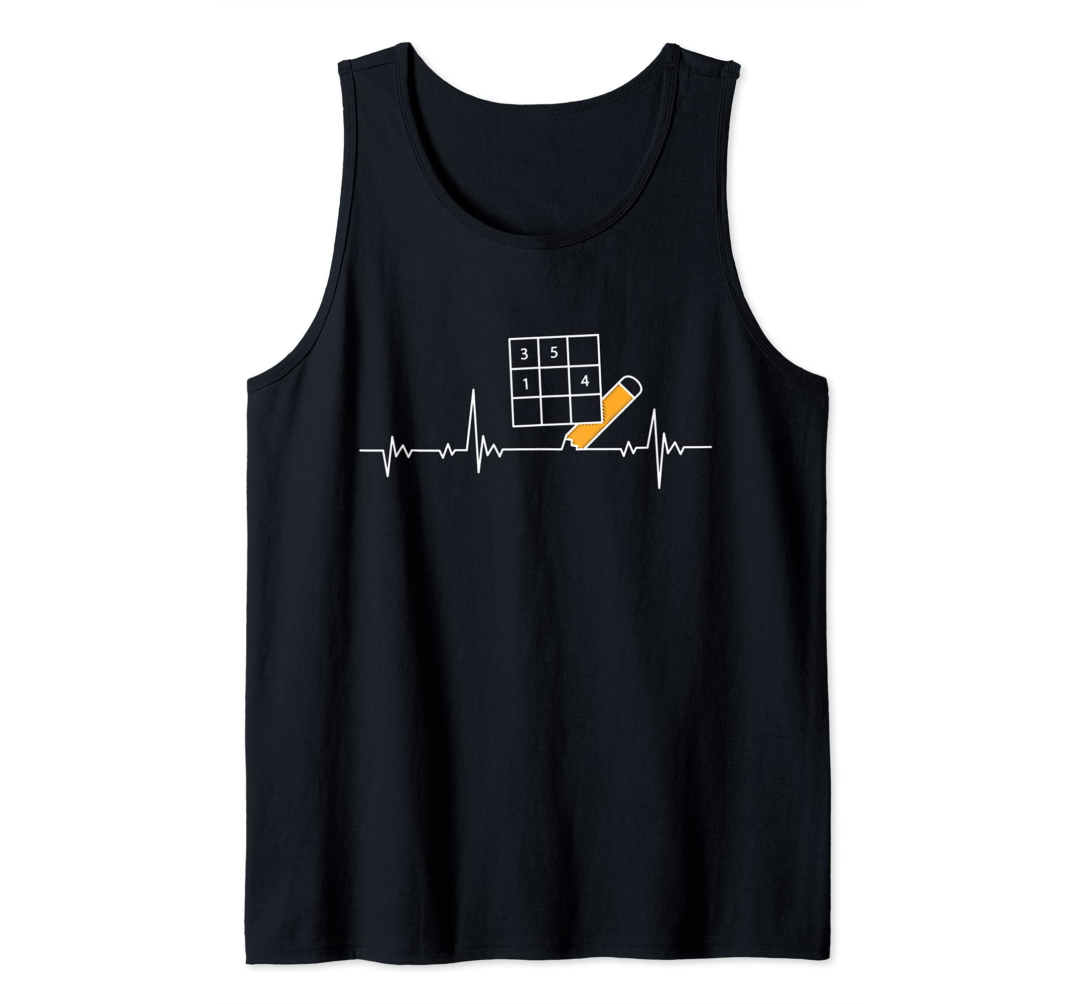 Sudoku Heartbeat Number Puzzle Game Sudoku Gift Tank Top