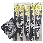 RastAfri Pre-Stretched Silky Braiding Hair with Bandana - 5 single packs (#1B)