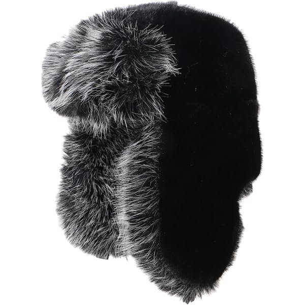 Faux Fur Russian Trapper Hat Y2K Winter Warm Earmuffs Unisex Style Furry Winter Trapper Hat for Women Men Windproof Earflap  main image 2