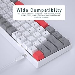 60% Mechanical Gaming Keyboard,Mixed Color Keycaps