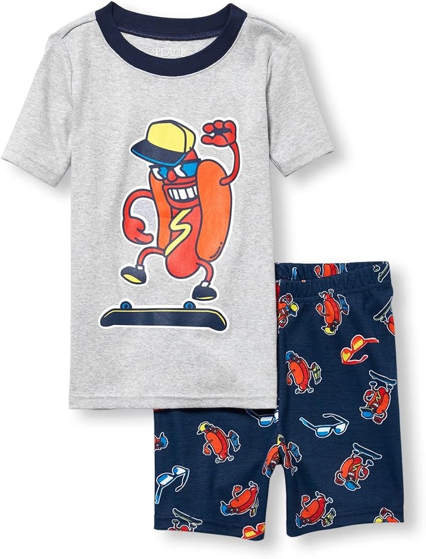 The Children's Place Boys' Top and Shorts Pajama Set Clothing