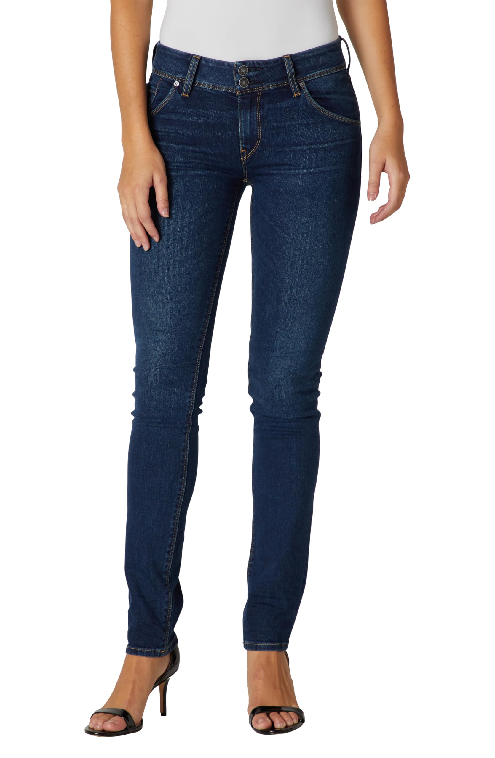 Hudson Women’s Collin Mid Rise Skinny Ankle Jean with Back Flap Pockets, Obscurity, 30W x 32L