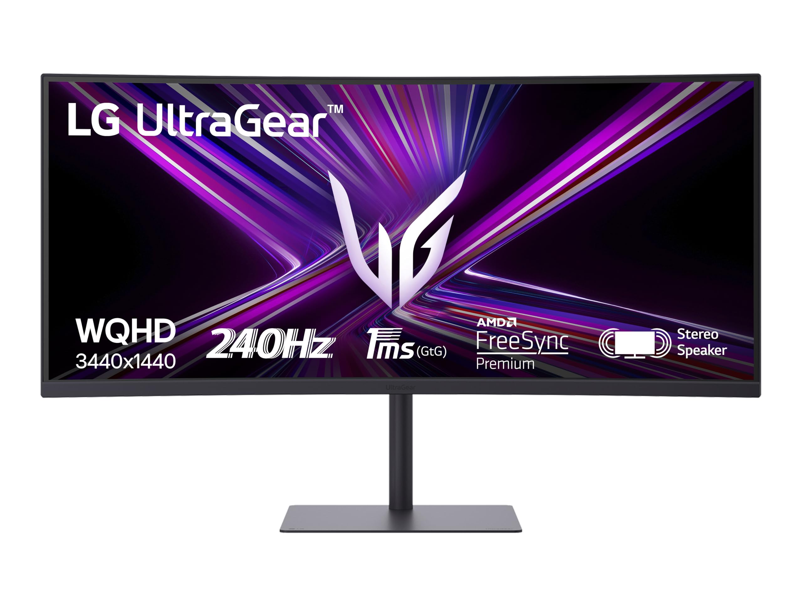LG UltraGear 34G630A Monitor Gaming 34" 21:9 Curvo WQHD (3440x1440), 240Hz, 1ms (GtG), AMD FreeSync Premium, VRR, HDR 400, Speaker Stereo 10W, USB-C (15W), HDMI, DP, Hub USB, AUX, 2PBP, PIP, Nero