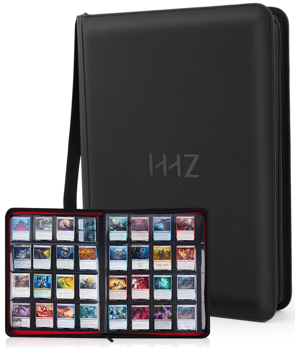 Photo 1 of 16-Pocket Card Binder - Card Binder Holds 832 Cards with Durable PU Leather & Side Loading for Baseball, Sport, MTG, TCG, PKM, Game Cards, Regular Cards Binder Double Sided Pocket Collector Album