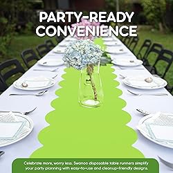 Lime Green Scallop Table Runner