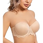 HACI Women's Multiway Strapless Bra Plus Size Underwear Full Figure Coverage Underwire