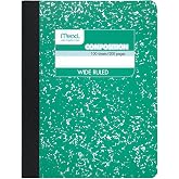 Mead Composition Notebook, Wide Ruled Paper, 7-1/2" x 9-3/4", 100 Sheets, Green Marble (09918AC5)