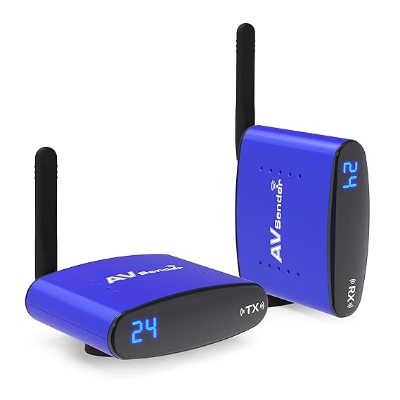 PAKITE PAT-535 24 Gruppen 5.8GHZ Wireless AV Transmitter System 480P, 200M AV Sender Empfänger unterstützen IR Remote mit IR 